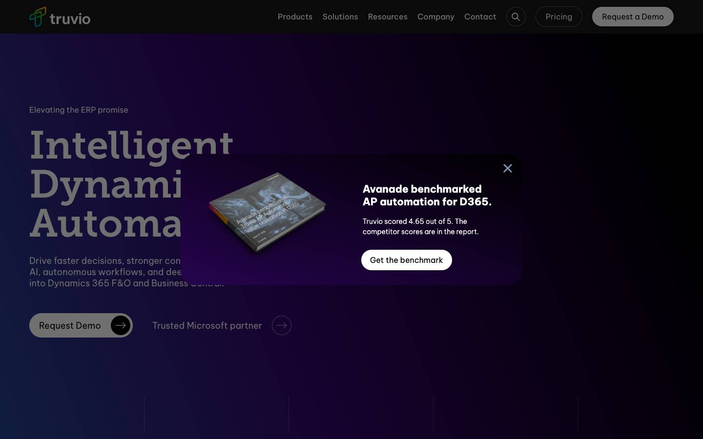 Truvio's homepage, as read on Oct 2, 2026