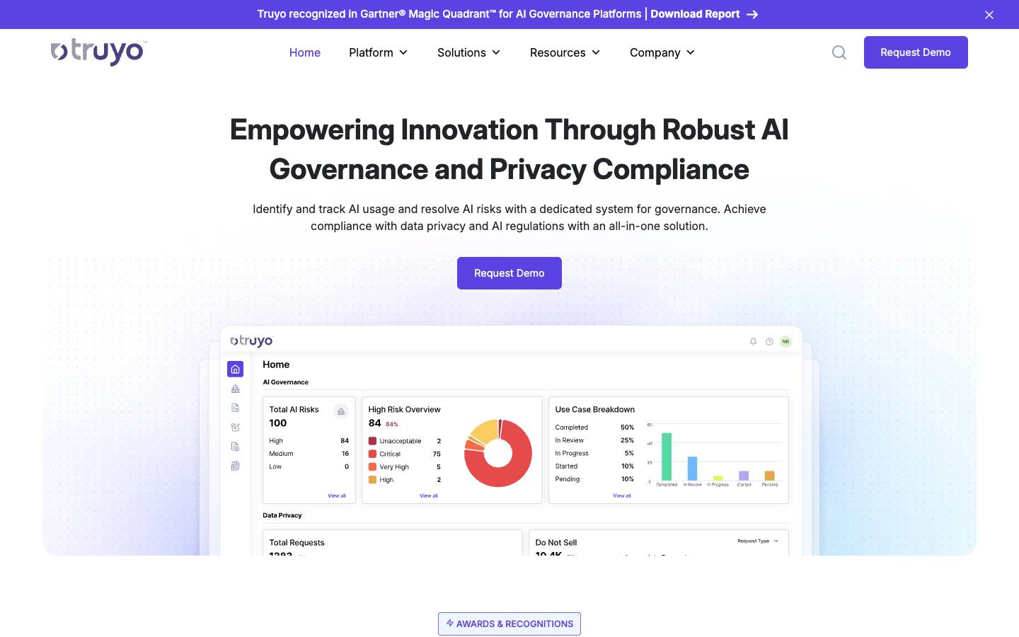 Truyo's homepage, as read on Oct 2, 2026