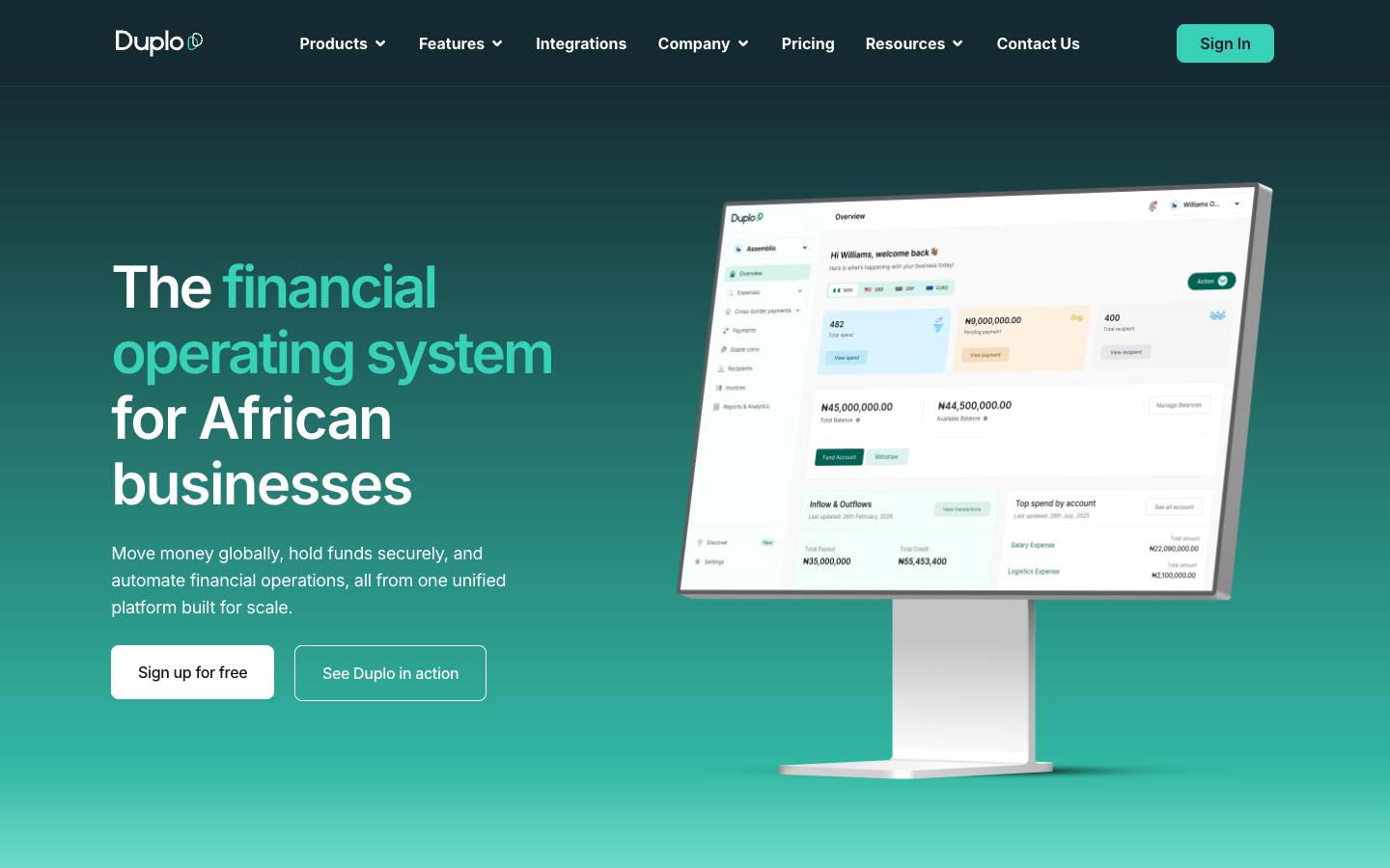 Duplo's homepage, as read on Oct 2, 2026