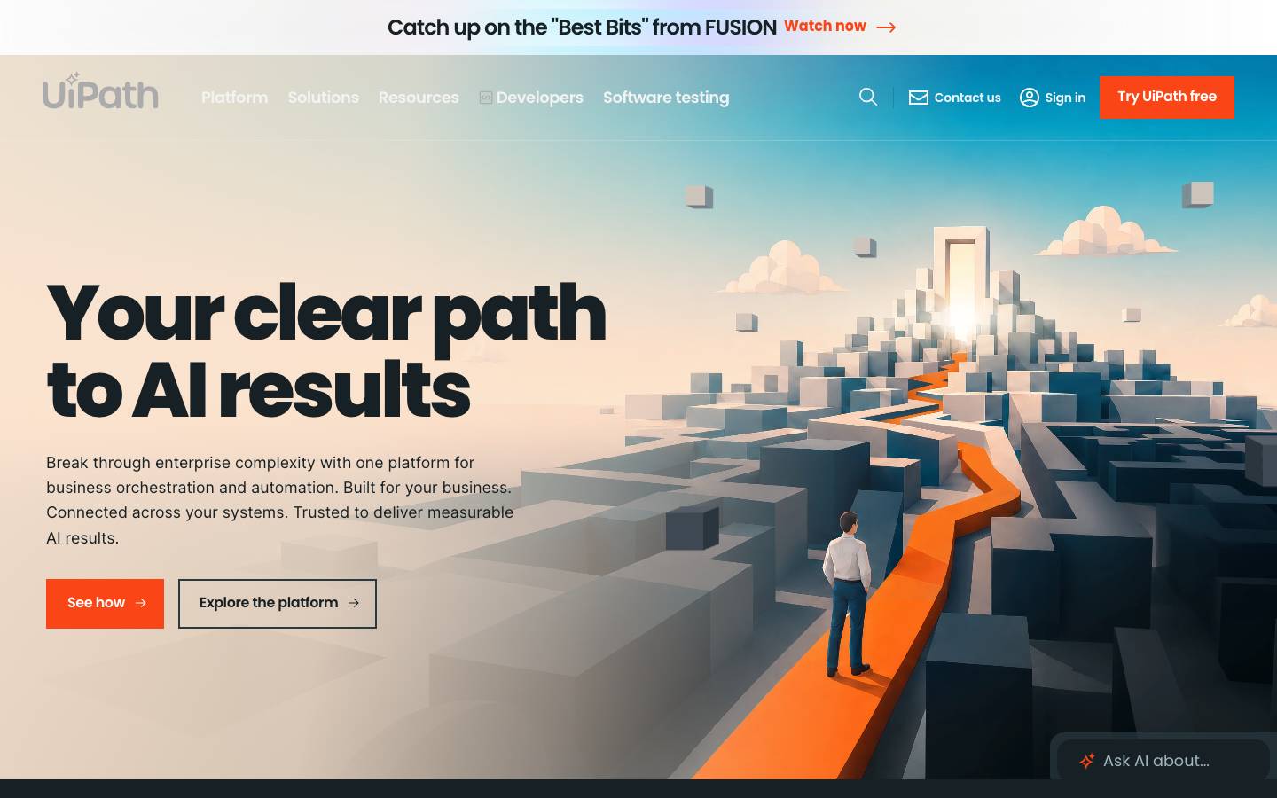 UiPath's homepage, as read on Oct 6, 2026