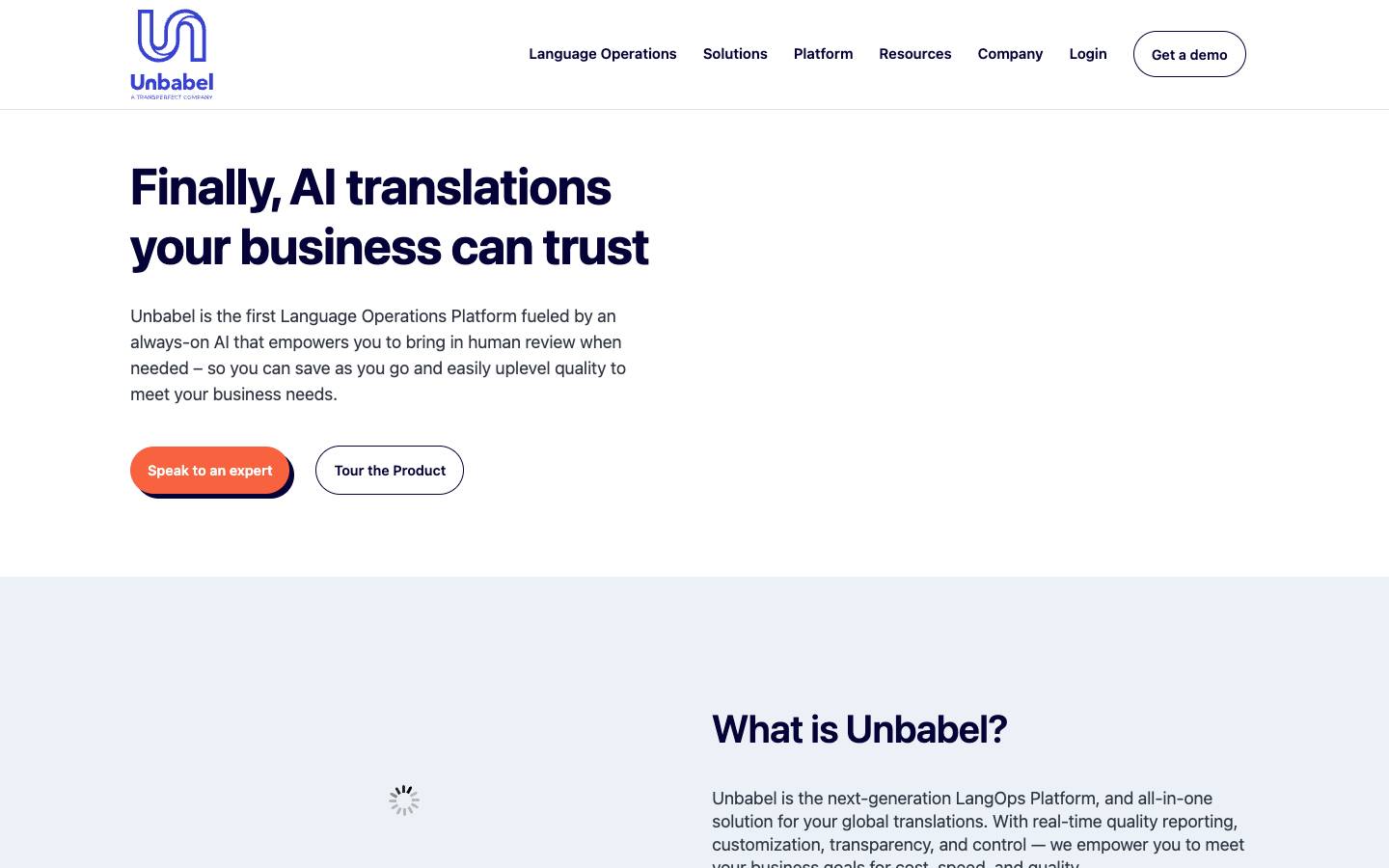 Unbabel's homepage, as read on Oct 2, 2026