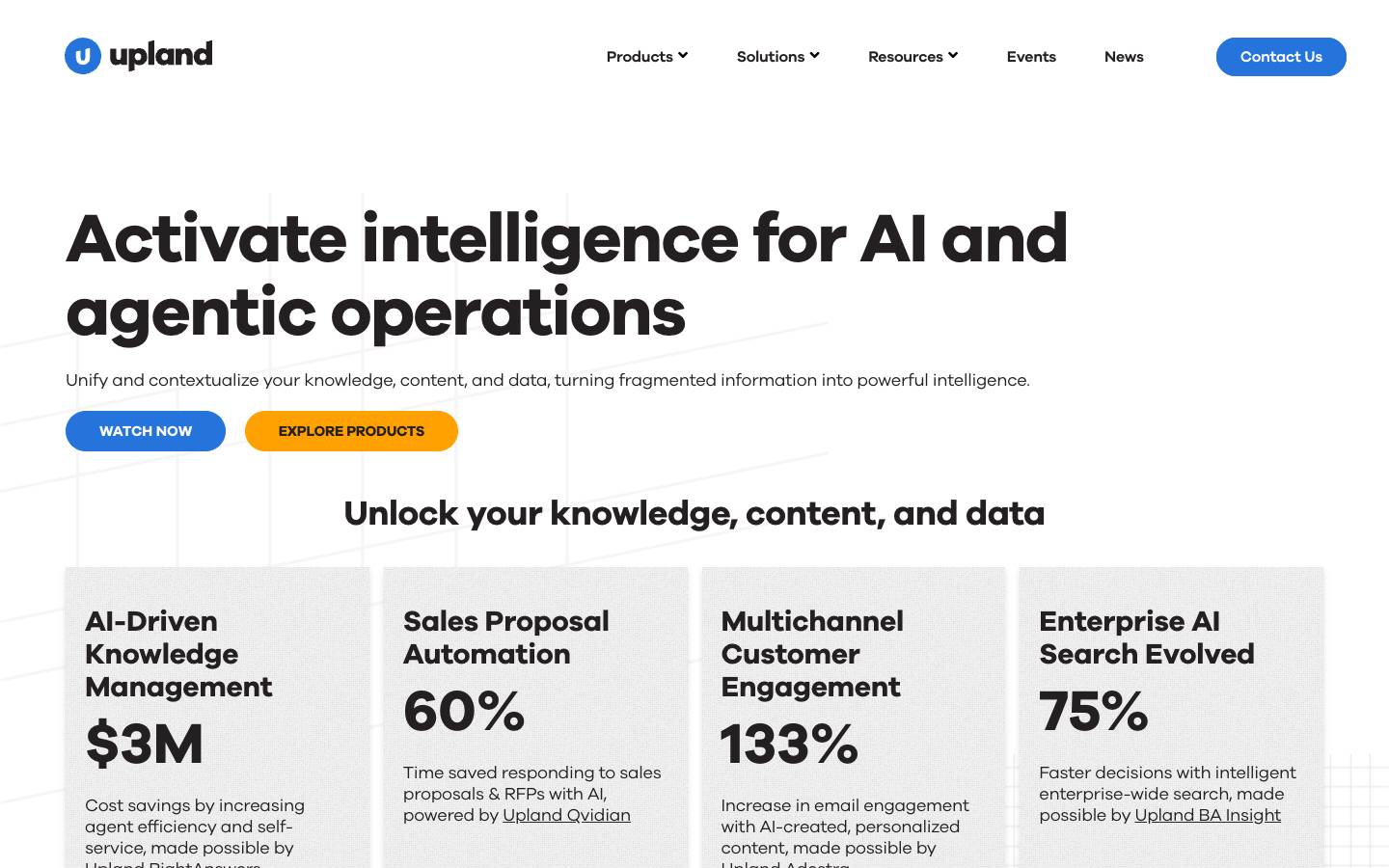 Upland Software's homepage, as read on Oct 2, 2026