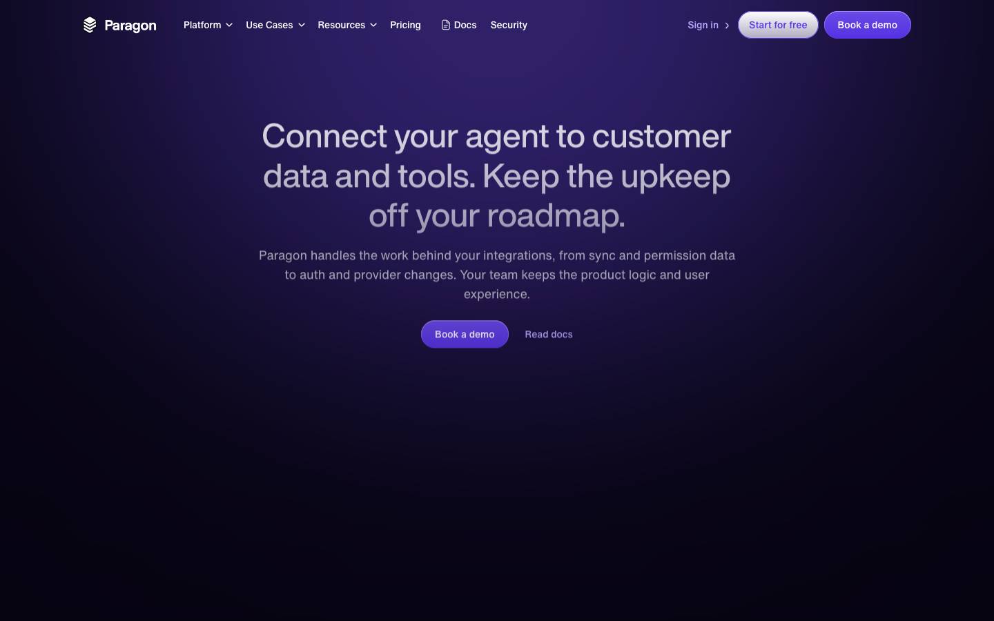 Paragon's homepage, as read on Oct 6, 2026