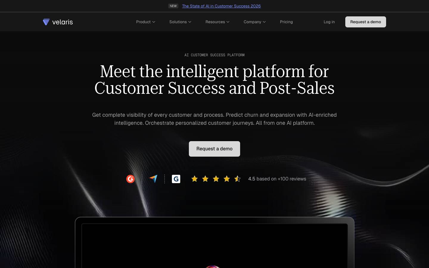 Velaris's homepage, as read on Oct 6, 2026