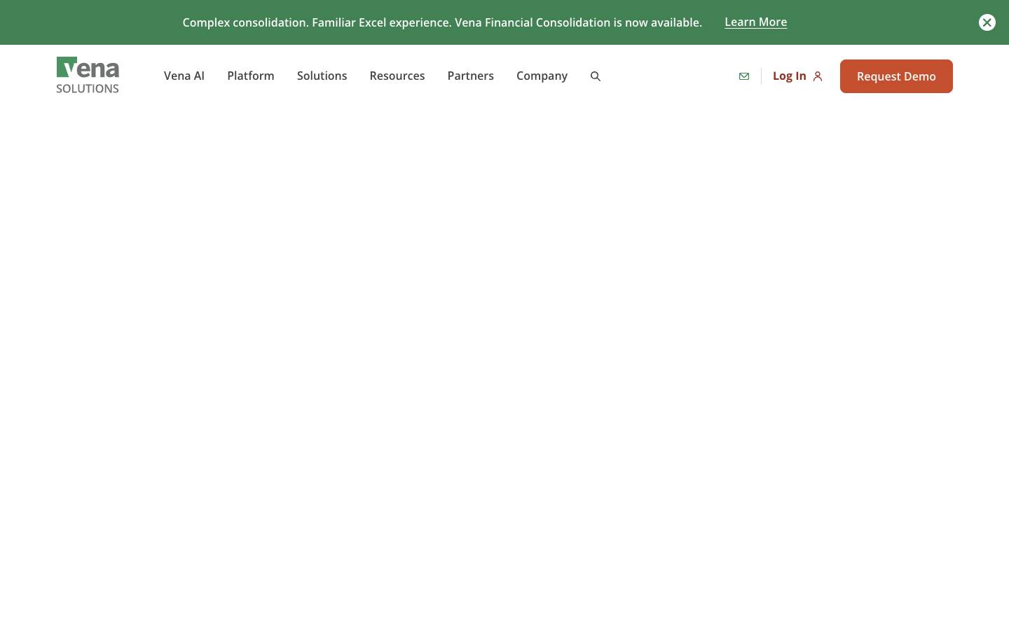 Vena Solutions's homepage, as read on Oct 2, 2026