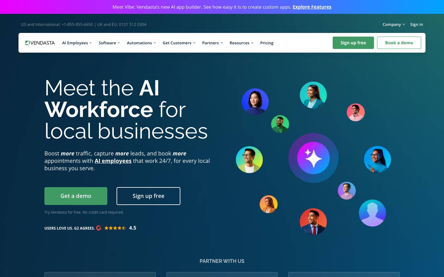 Vendasta's homepage, as read on Oct 2, 2026