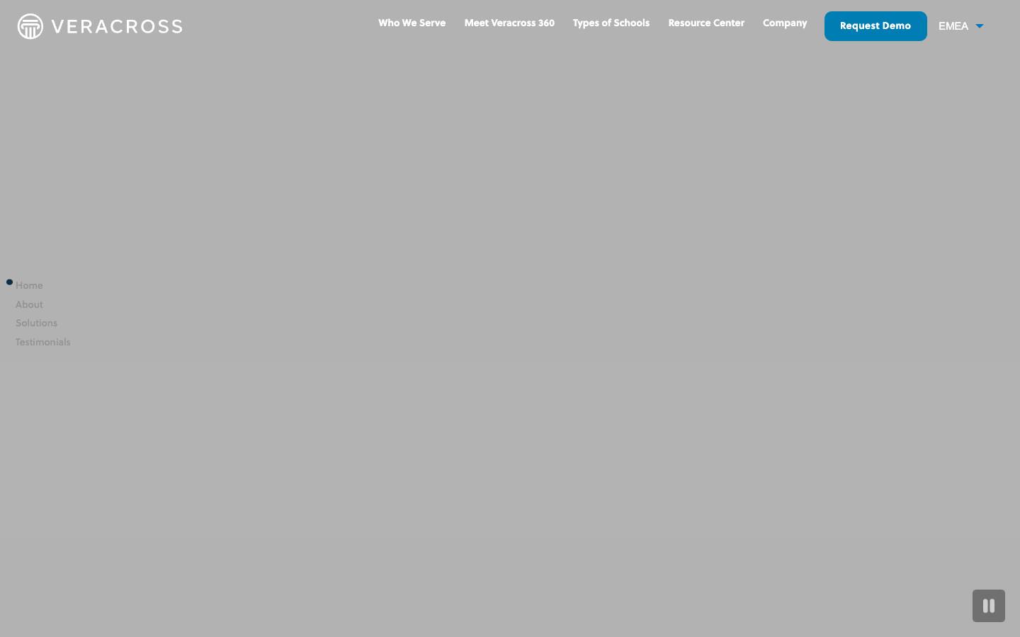 Veracross's homepage, as read on Oct 2, 2026