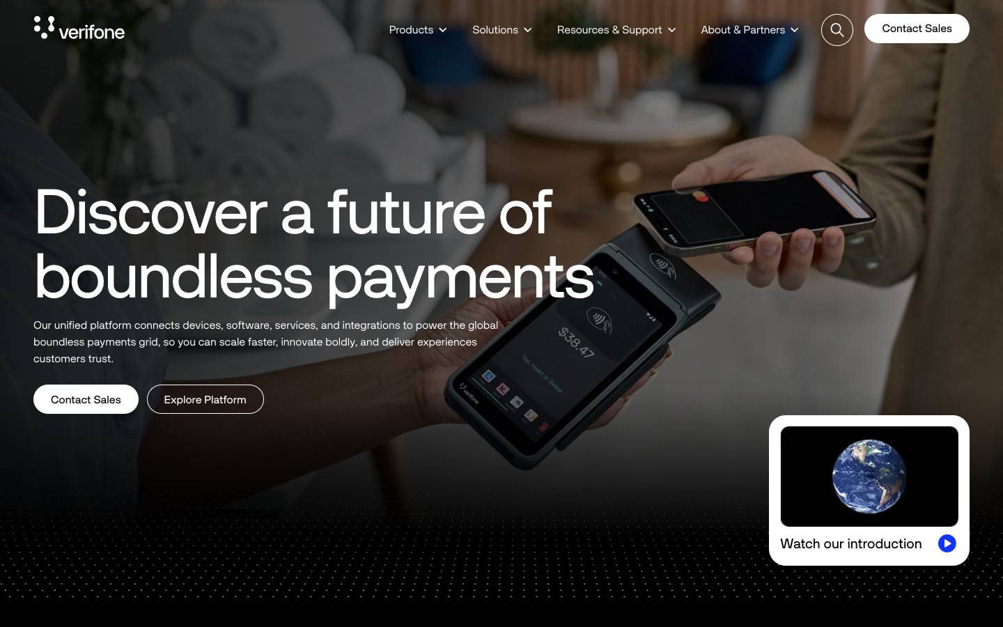 VeriFone's homepage, as read on Oct 2, 2026