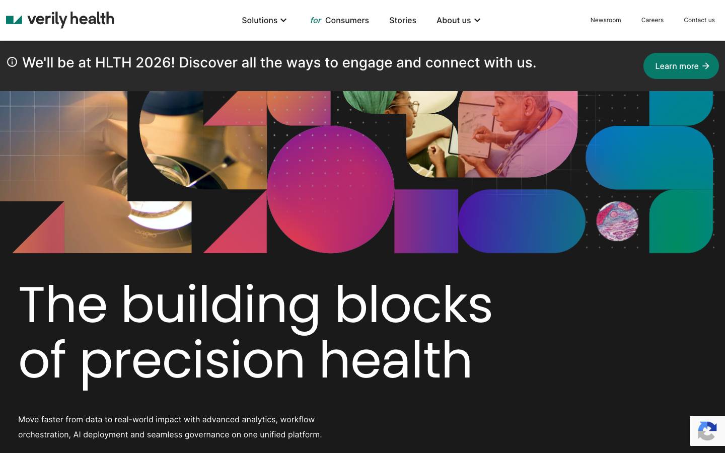 Verily's homepage, as read on Oct 2, 2026