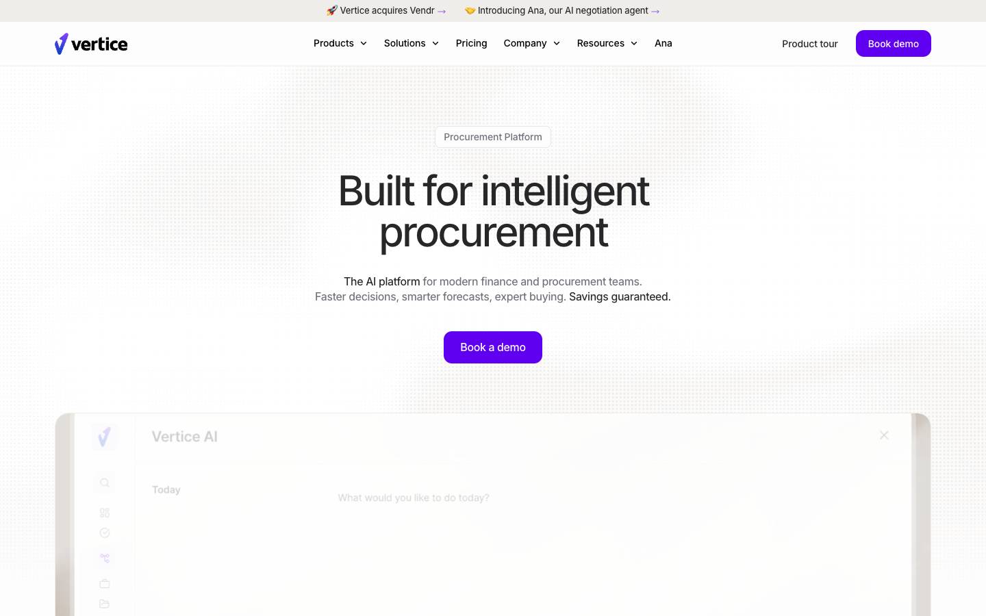 Vertice's homepage, as read on Oct 2, 2026