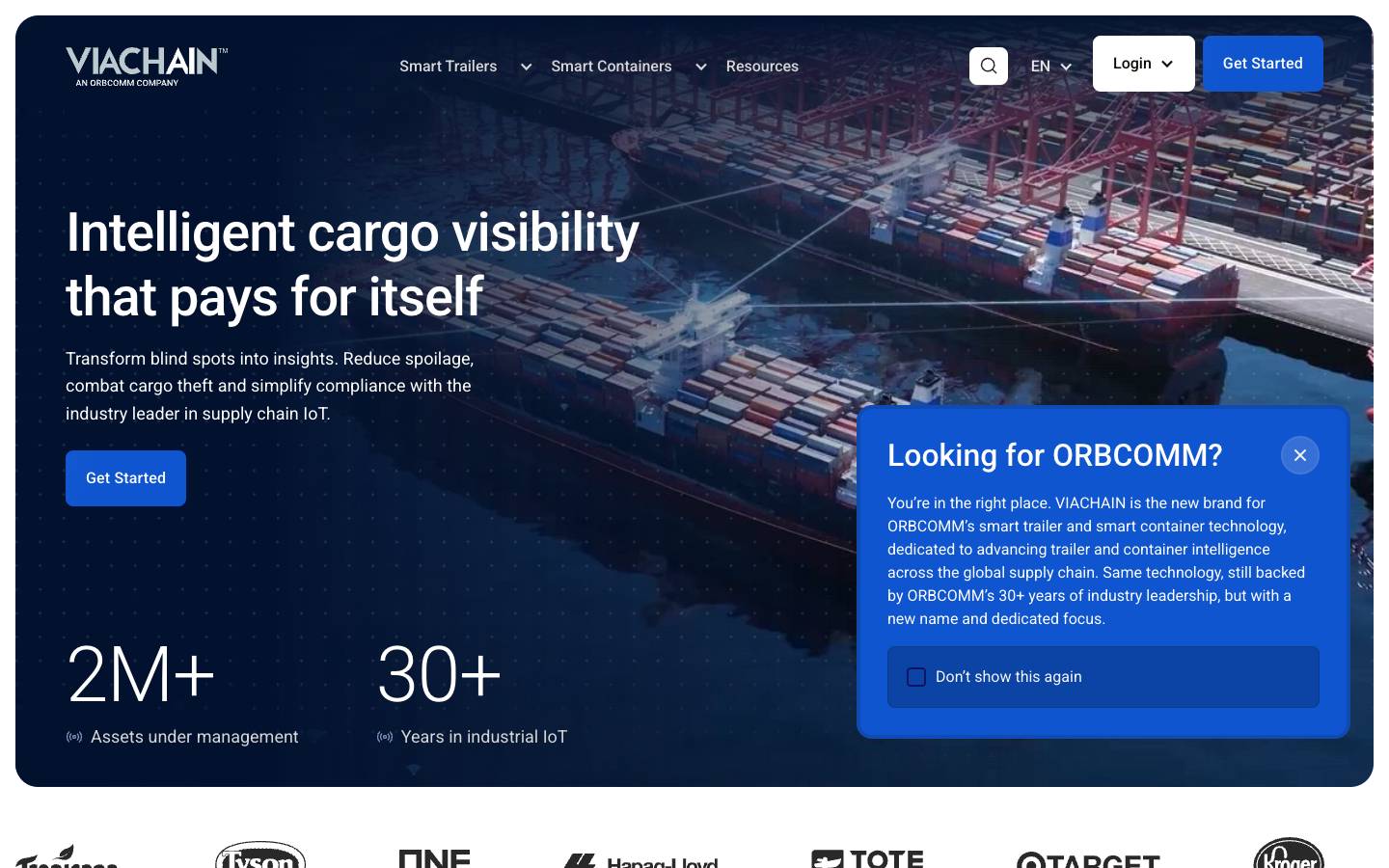 VIACHAIN's homepage, as read on Oct 2, 2026