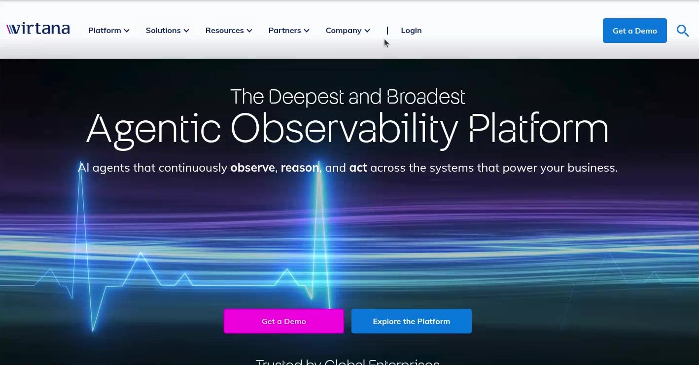 Virtana's homepage, as read on Oct 3, 2026