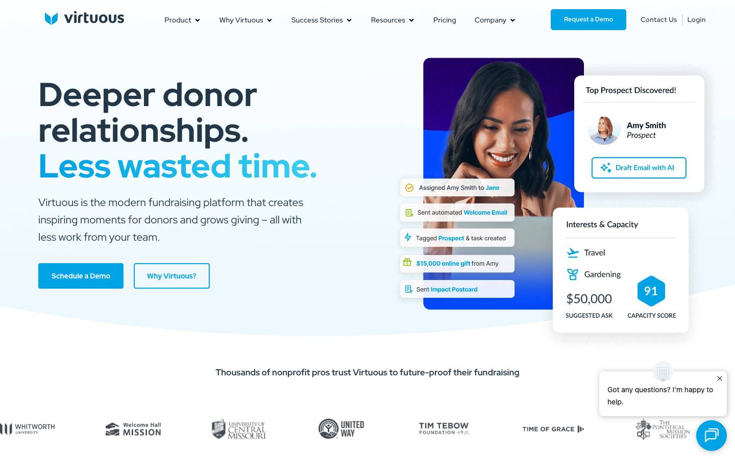 Virtuous's homepage, as read on Oct 2, 2026