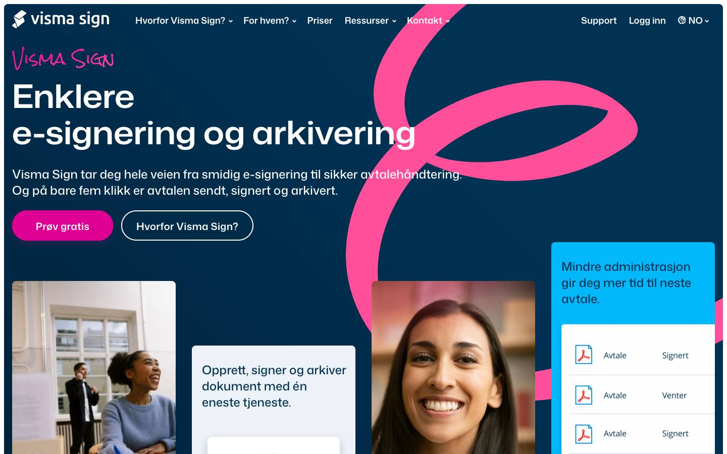 Visma Sign's homepage, as read on Oct 2, 2026
