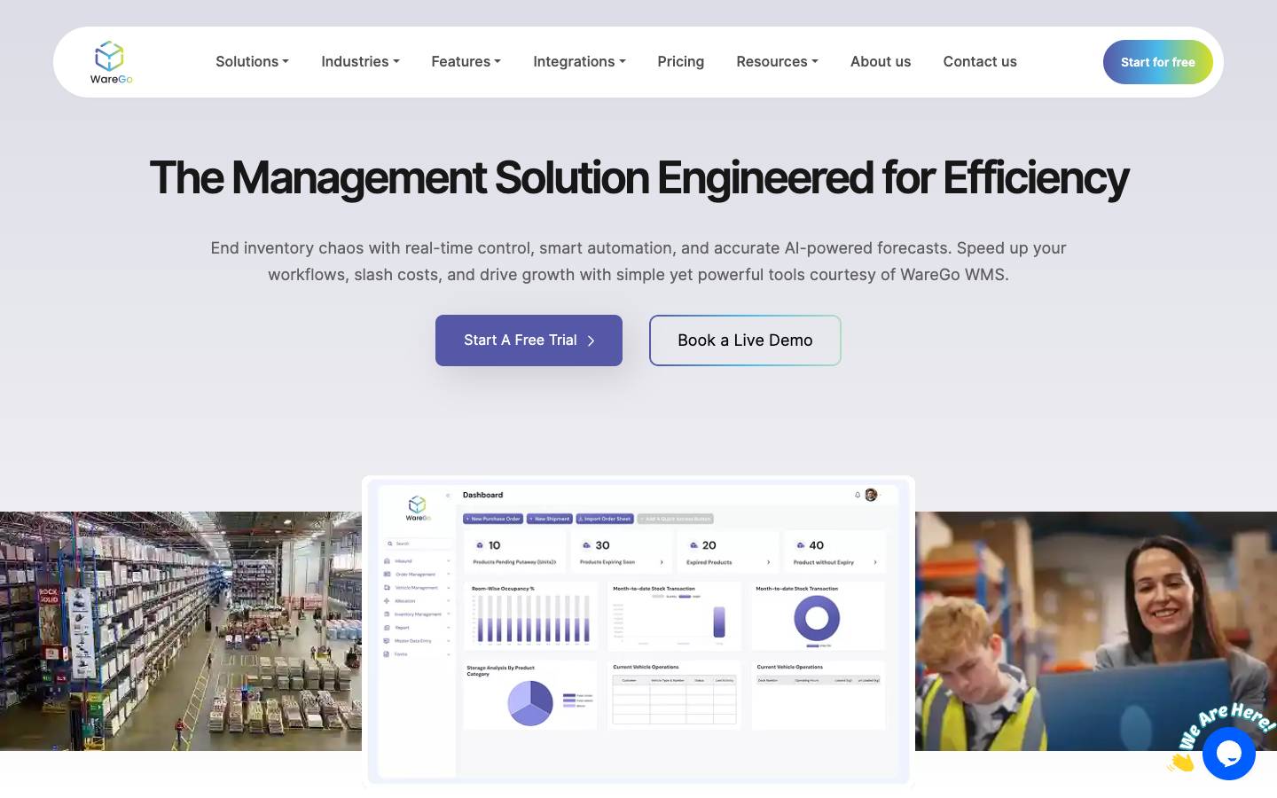 WareGo's homepage, as read on Oct 2, 2026
