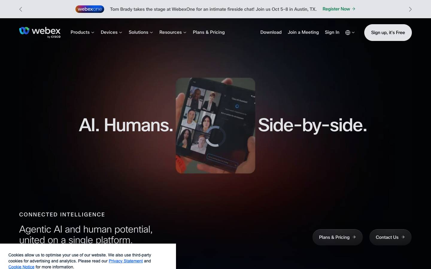 Webex by Cisco's homepage, as read on Oct 6, 2026