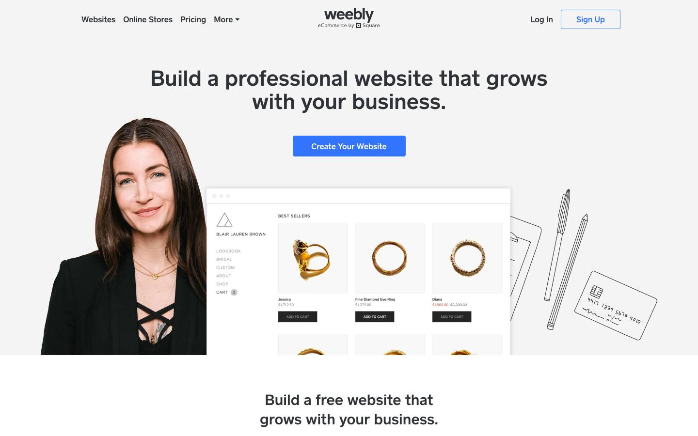 Weebly's homepage, as read on Oct 2, 2026
