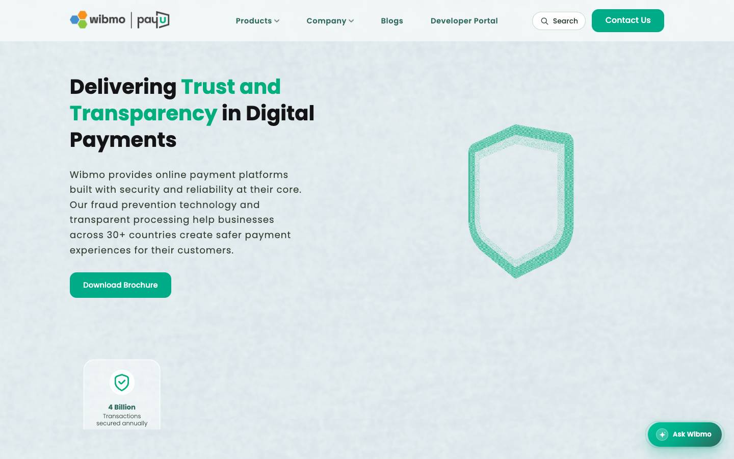 Wibmo's homepage, as read on Oct 2, 2026