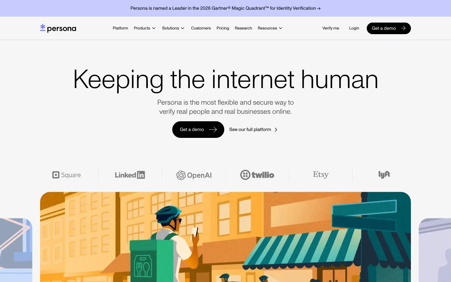 Persona's homepage, as read on Oct 2, 2026