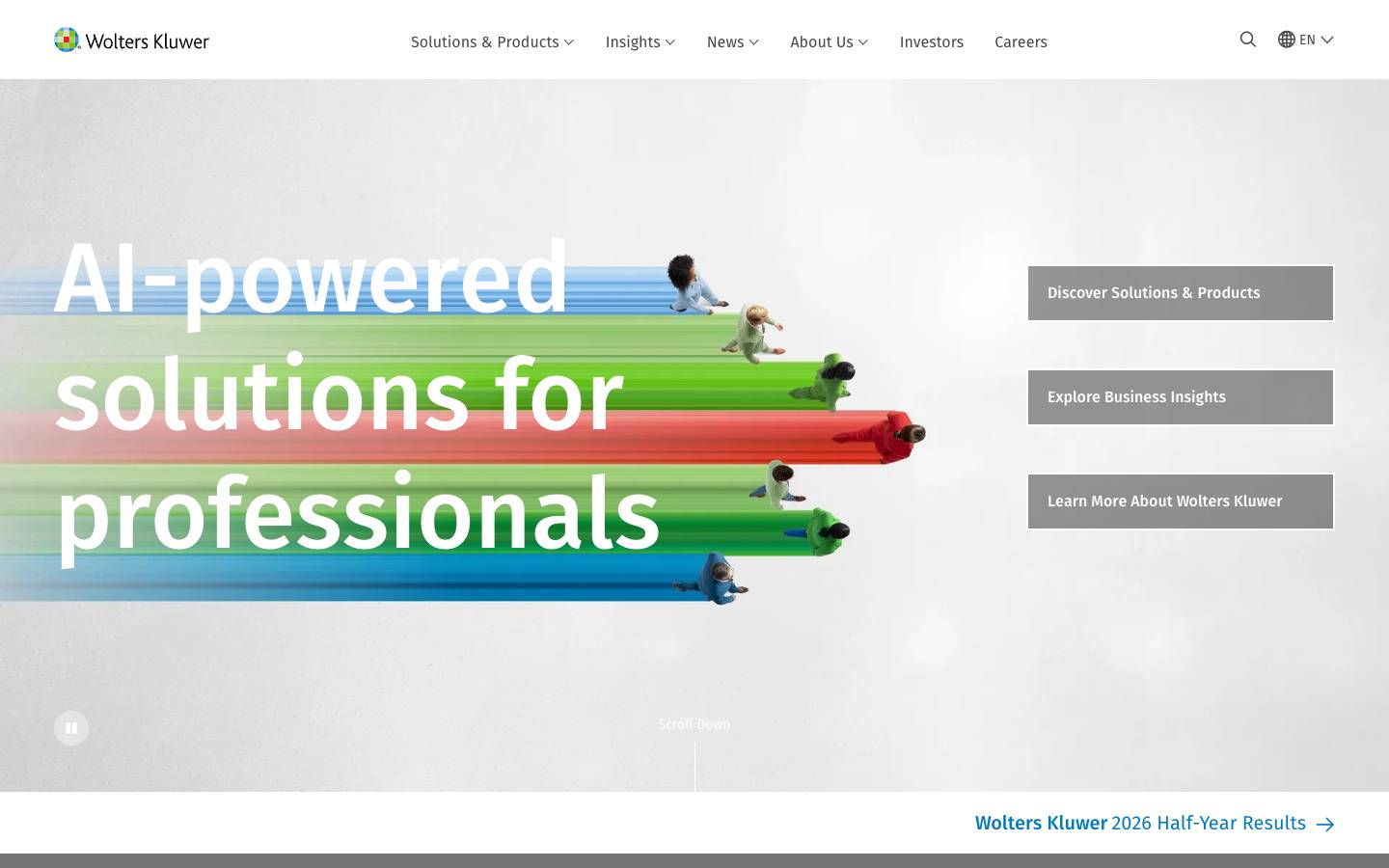 Wolters Kluwer's homepage, as read on Oct 2, 2026