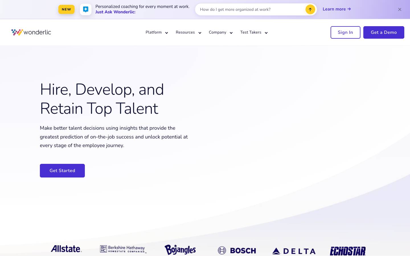 Wonderlic's homepage, as read on Oct 2, 2026