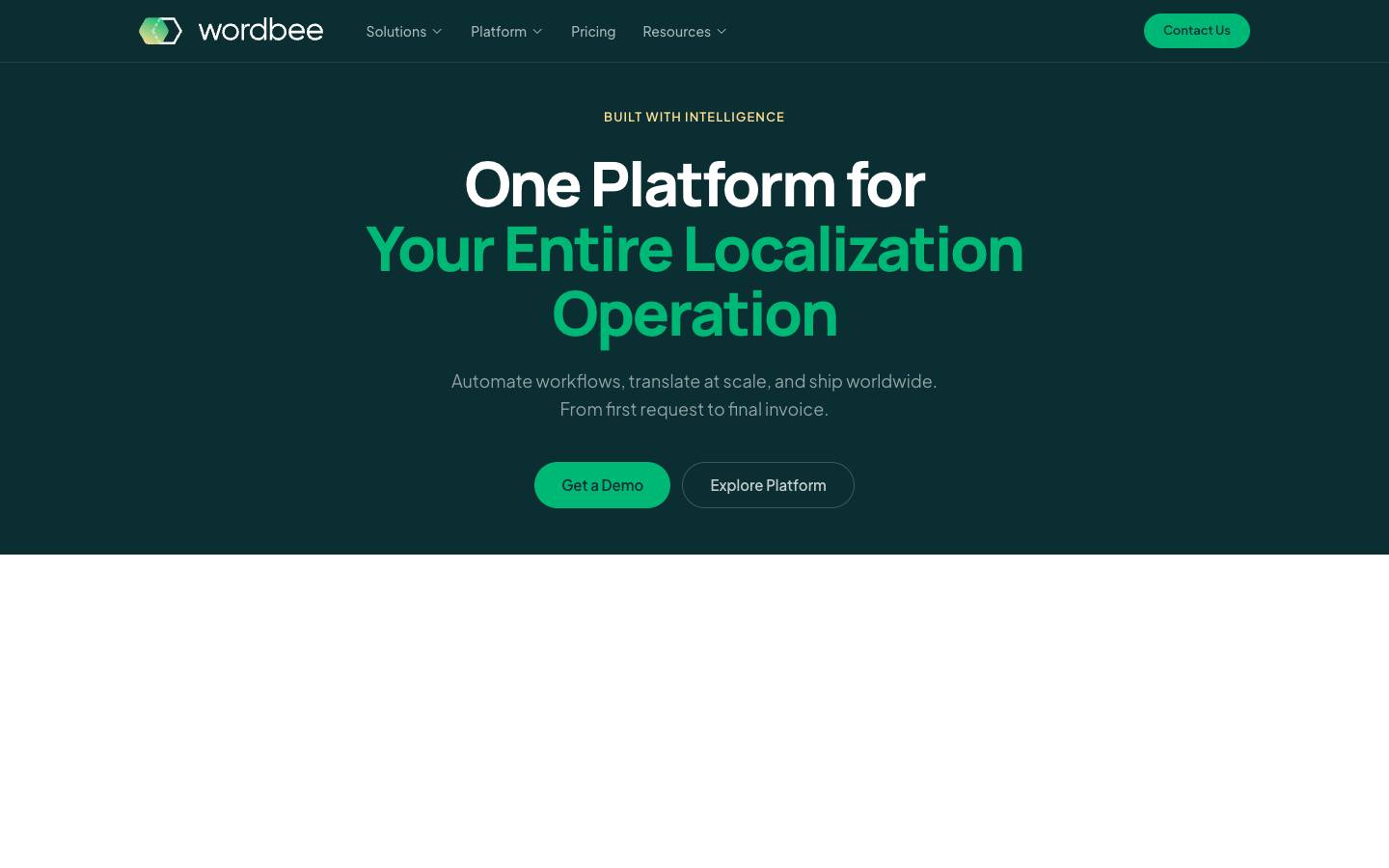 Wordbee's homepage, as read on Oct 2, 2026