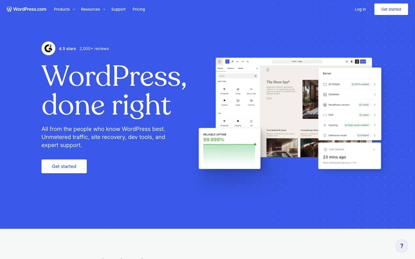 WordPress.com's homepage, as read on Oct 2, 2026