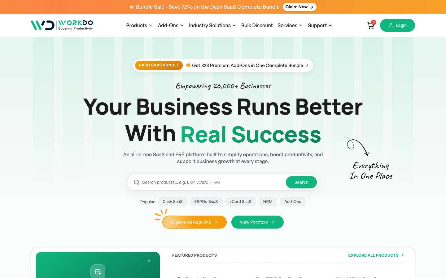 WorkDo's homepage, as read on Oct 2, 2026