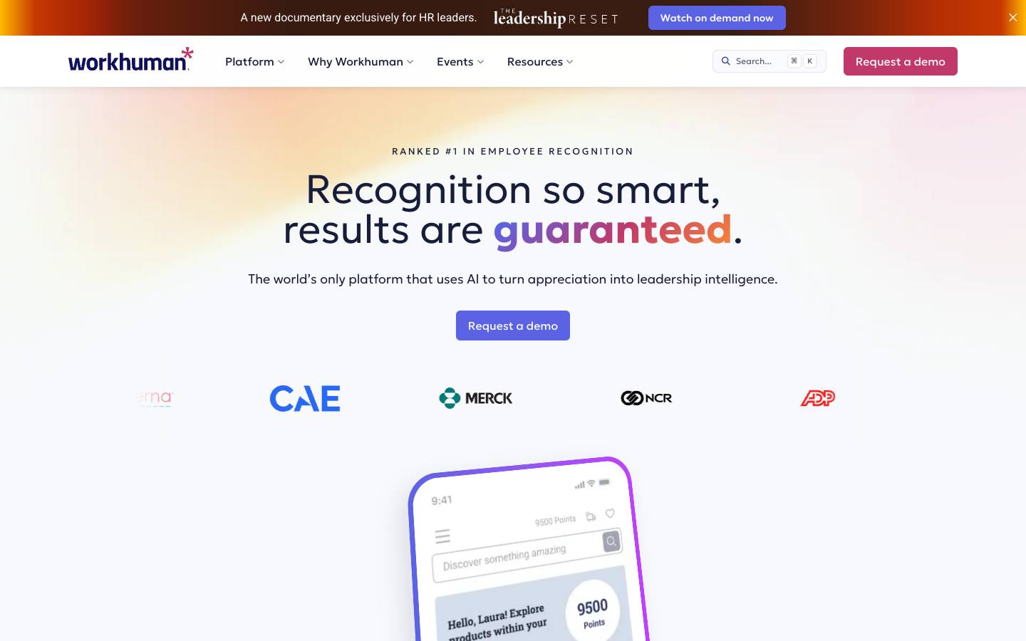 Workhuman's homepage, as read on Oct 6, 2026