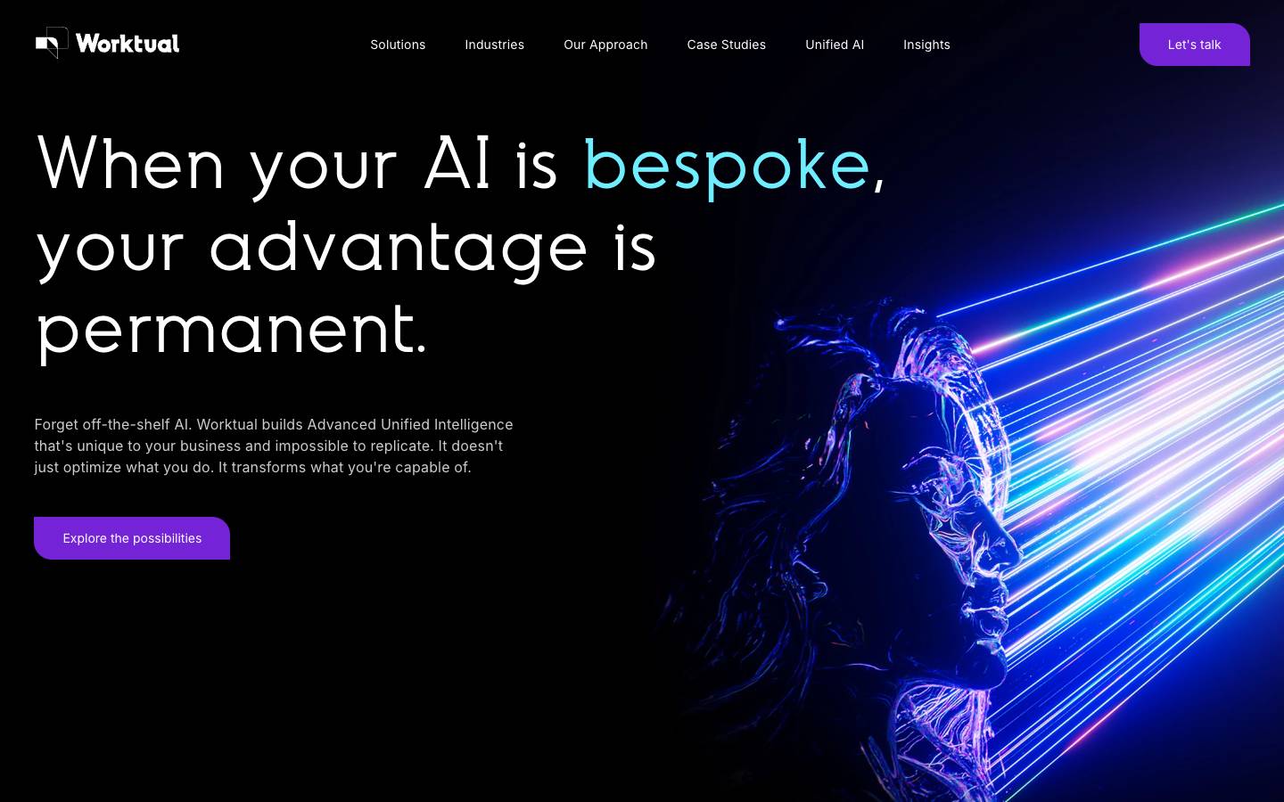Worktual's homepage, as read on Oct 2, 2026