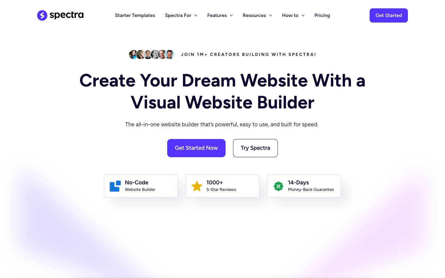 Spectra's homepage, as read on Oct 6, 2026