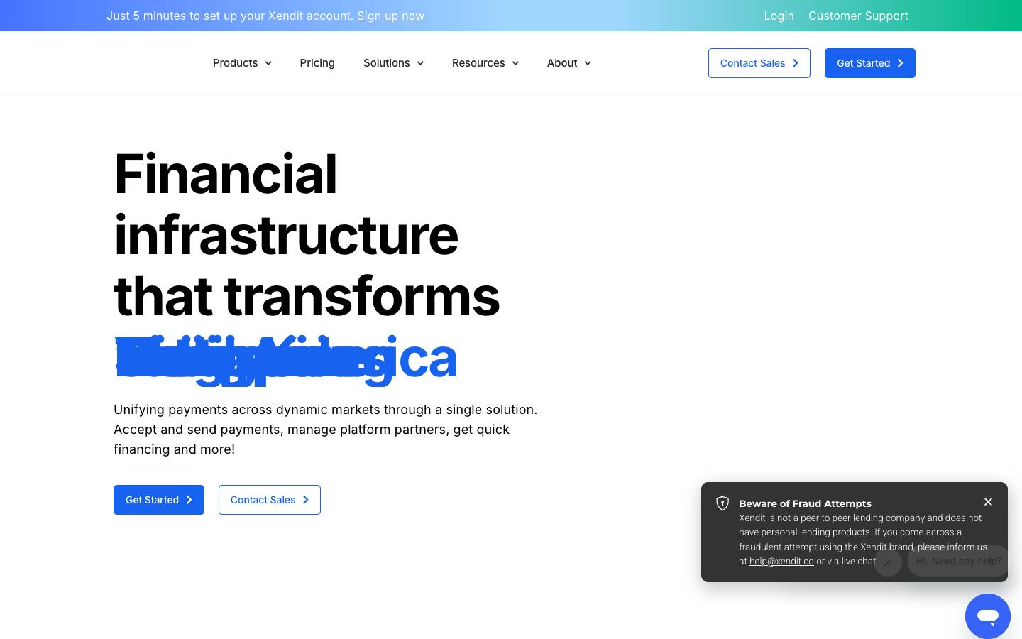 Xendit's homepage, as read on Oct 2, 2026