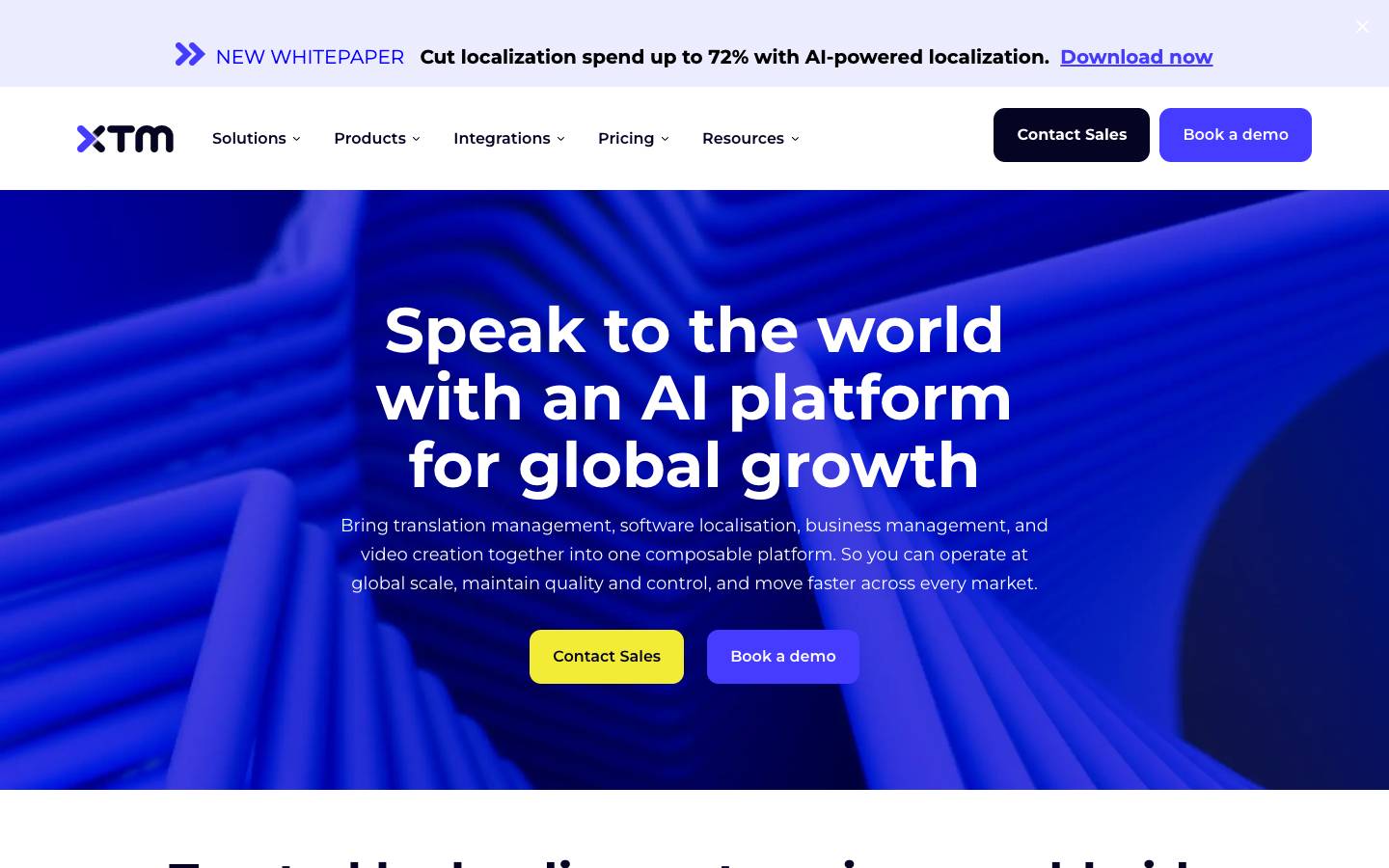 Xtm's homepage, as read on Oct 2, 2026