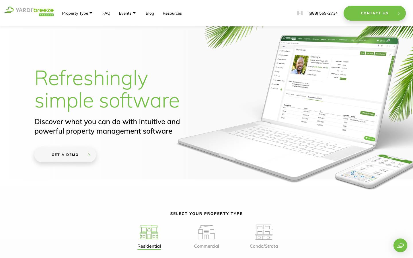 Yardi Breeze Premier's homepage, as read on Oct 2, 2026