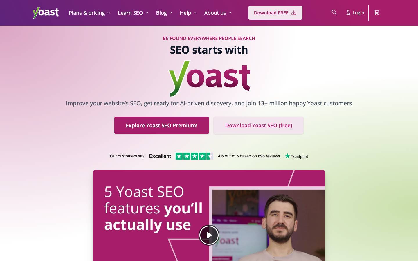 Yoast's homepage, as read on Oct 2, 2026