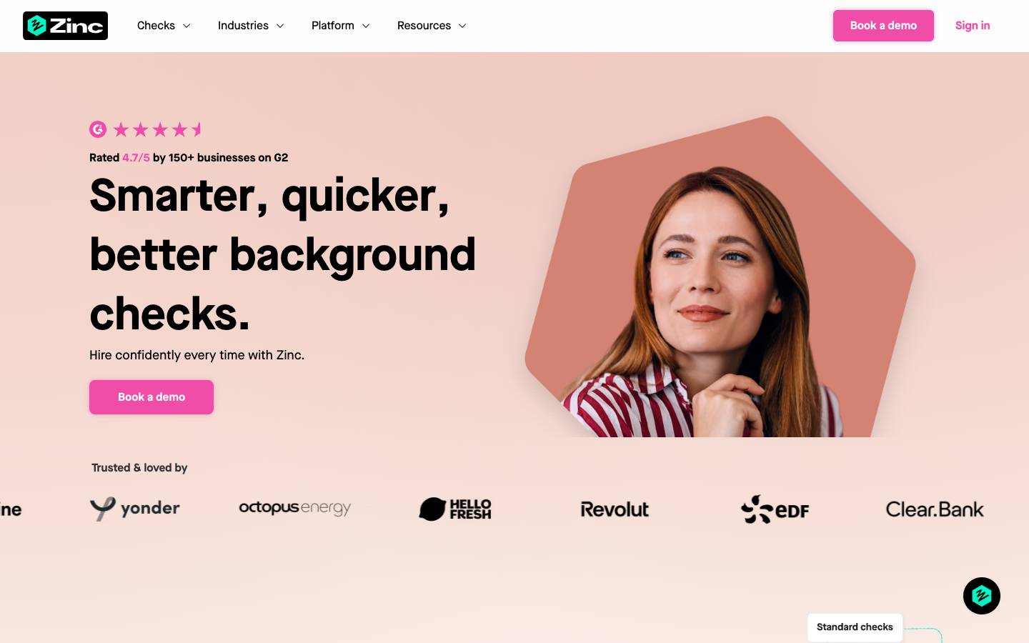 Zincwork's homepage, as read on Oct 2, 2026